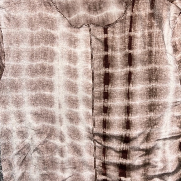 Shein Brown Tie Dye Long Sleeve Top S - Picture 3 of 3